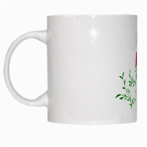 Flowers White Mug from DESIGN GIFT SHOP Left